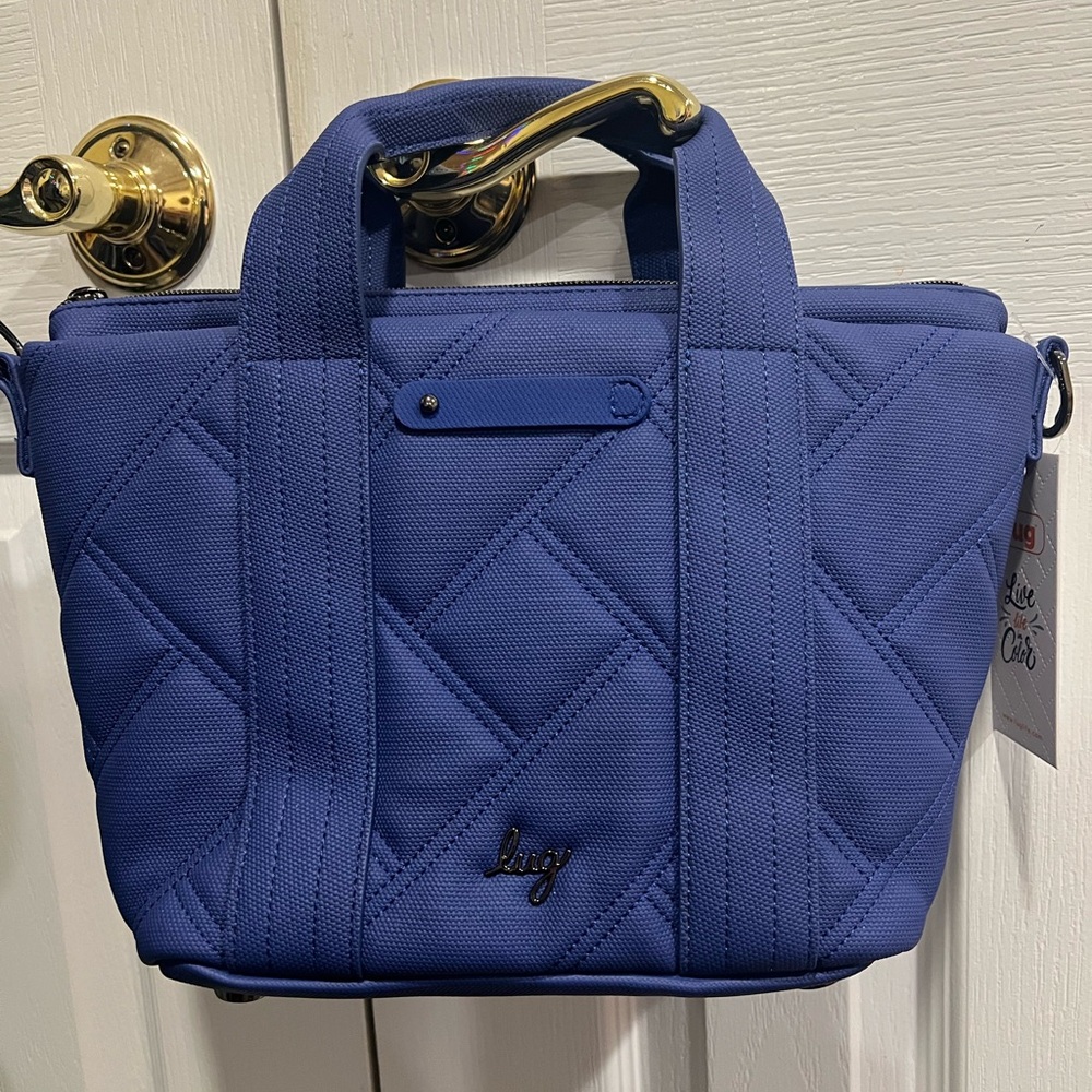LUG Dory Matte Luxe VL Crossbody Bag - Sapphire (1) (geo flora grid lining)- NWT